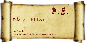 Mözl Eliza névjegykártya